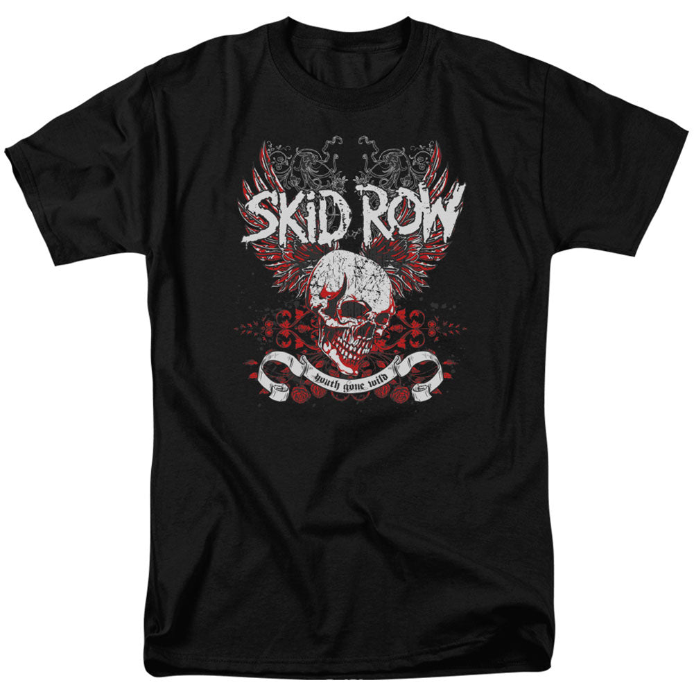Skid Row Winged Skull Adult T-shirt