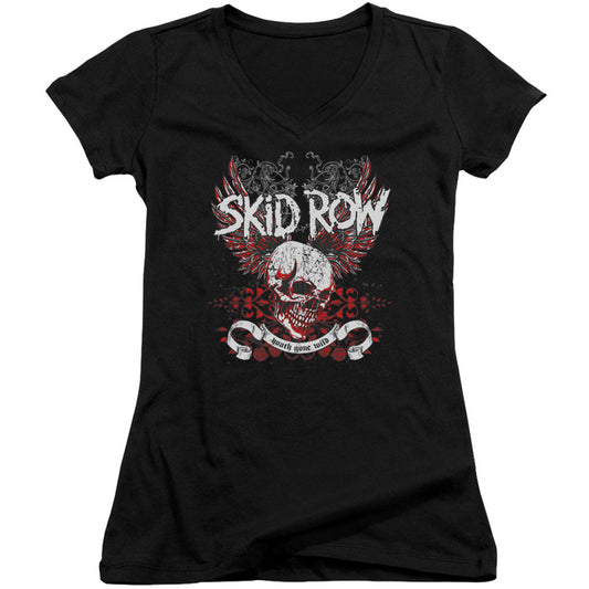 Skid Row Winged Skull Cap Sleeve Junior Top