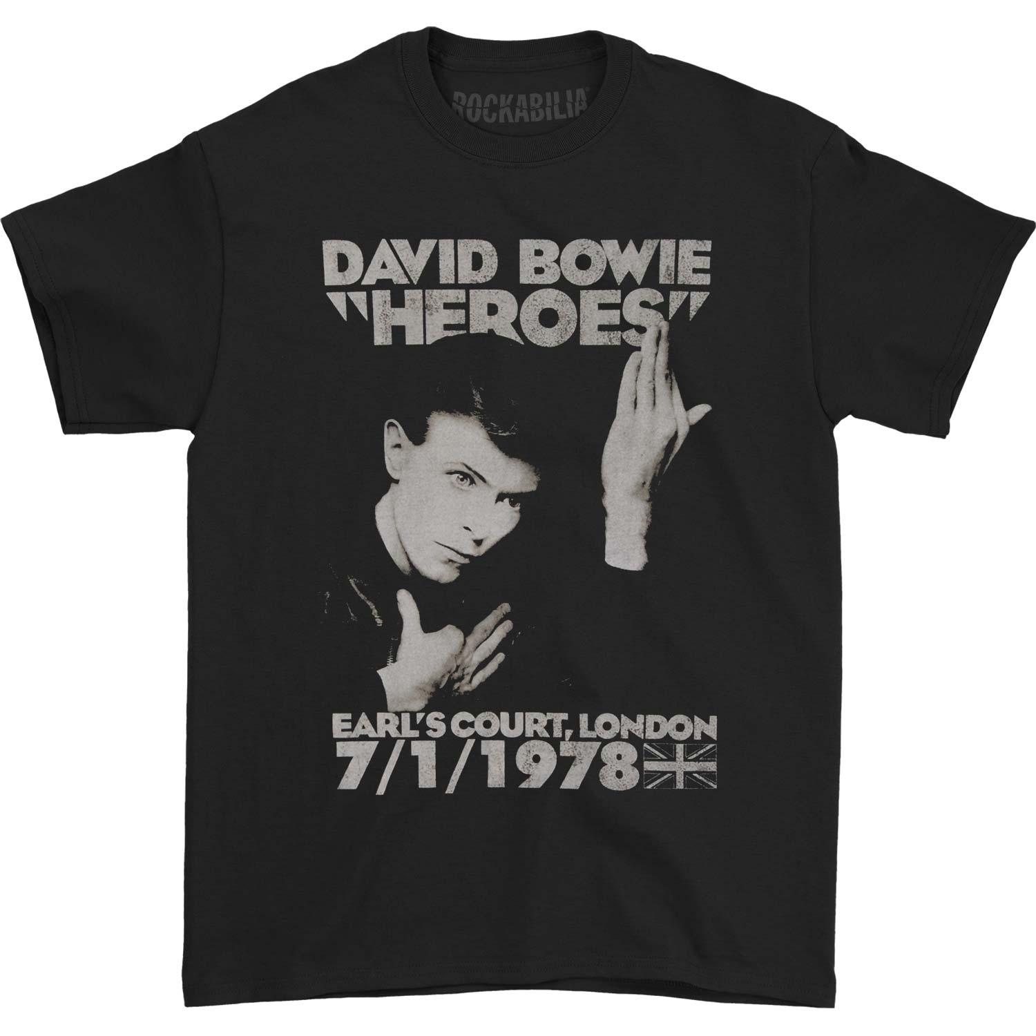 David Bowie Heroes Earls Court T-shirt Front