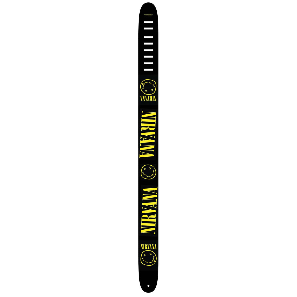 Nirvana Smiley Faces Guitar Strap Front