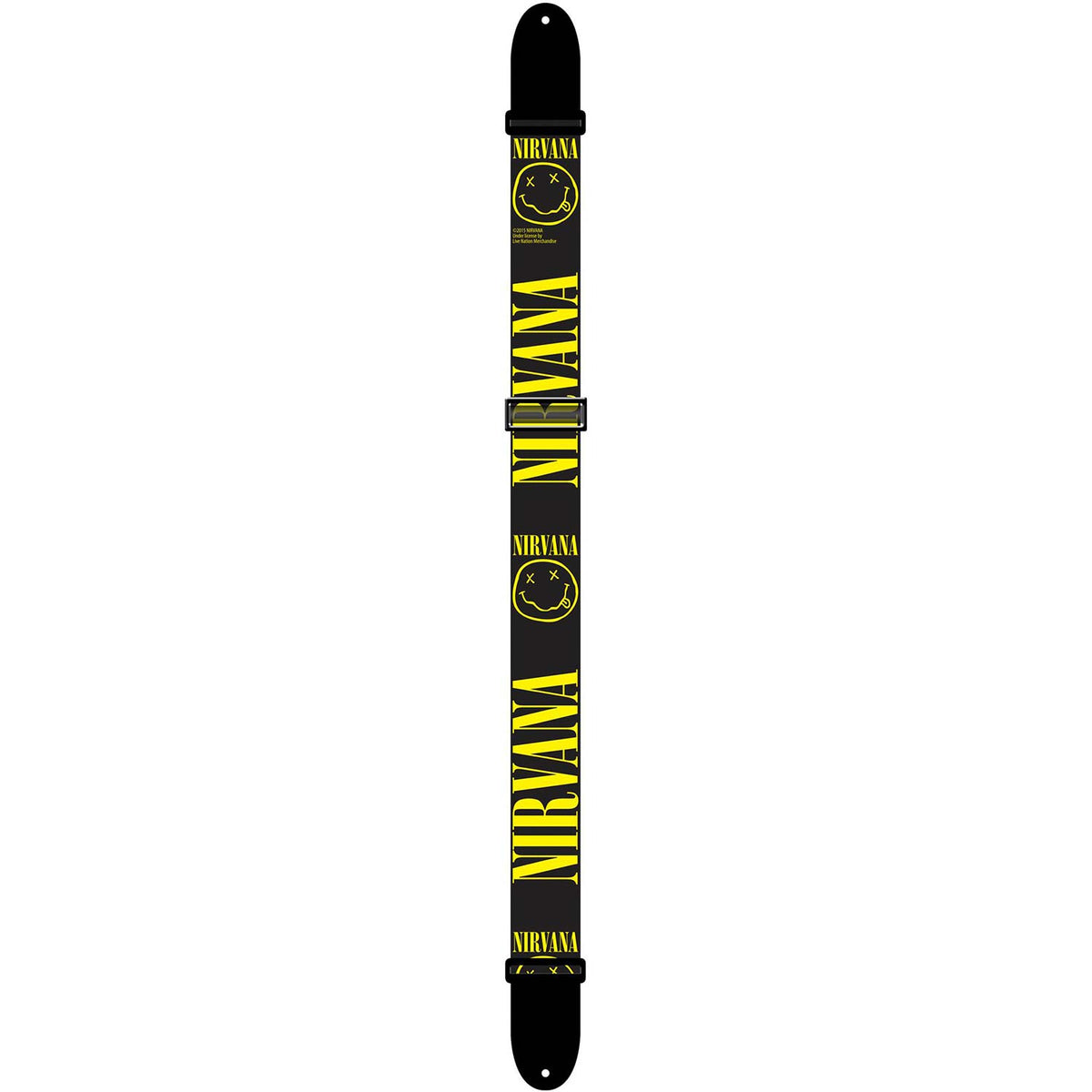 Nirvana Smiley Faces Guitar Strap Front