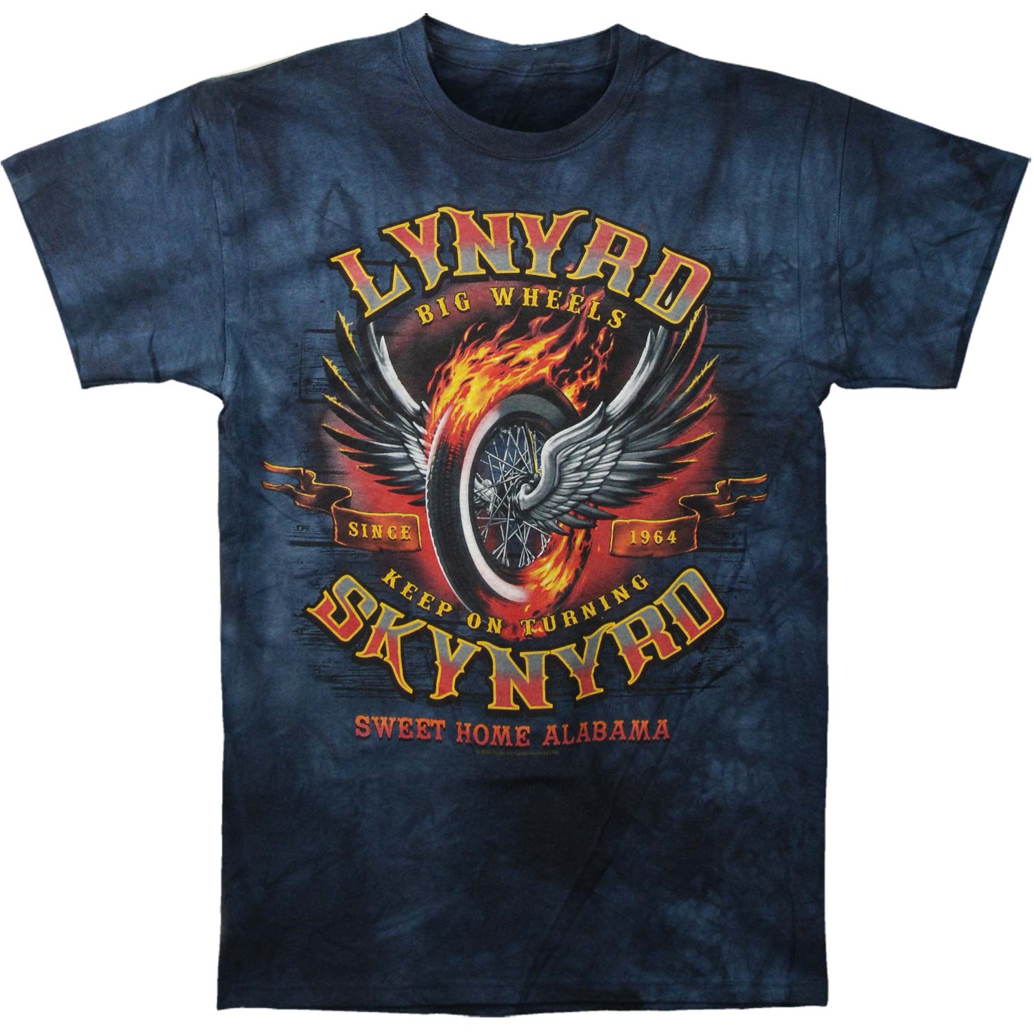 Lynyrd Skynyrd Big Wheels Tie Dye T-shirt Front