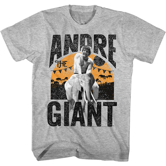 Andre The Giant Elephant Ride Slim Fit T-shirt Front