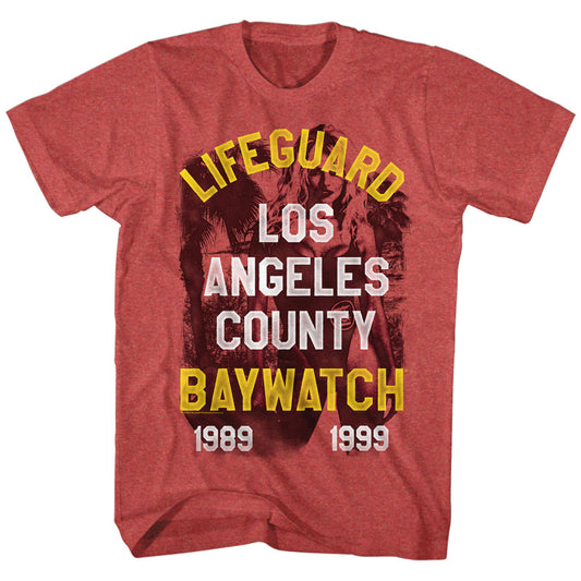 Baywatch Lifeguard Slim Fit T-shirt Front