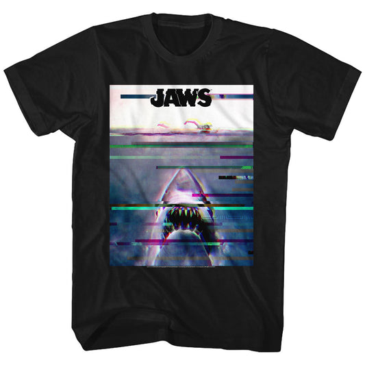 Jaws Glitchy Slim Fit T-shirt Front
