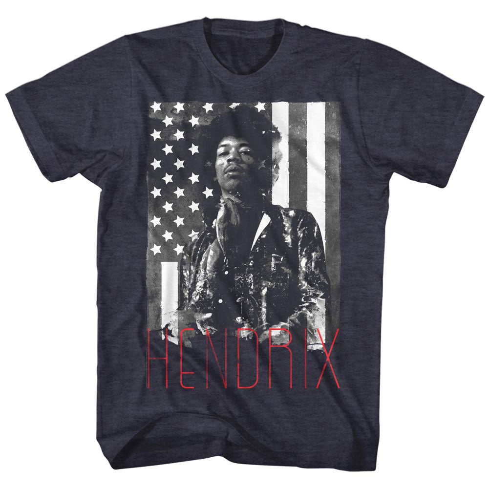 Jimi Hendrix Hendrix Stripes Slim Fit T-shirt Front