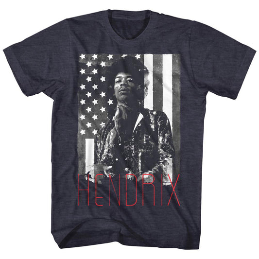 Jimi Hendrix Hendrix Stripes Slim Fit T-shirt Front