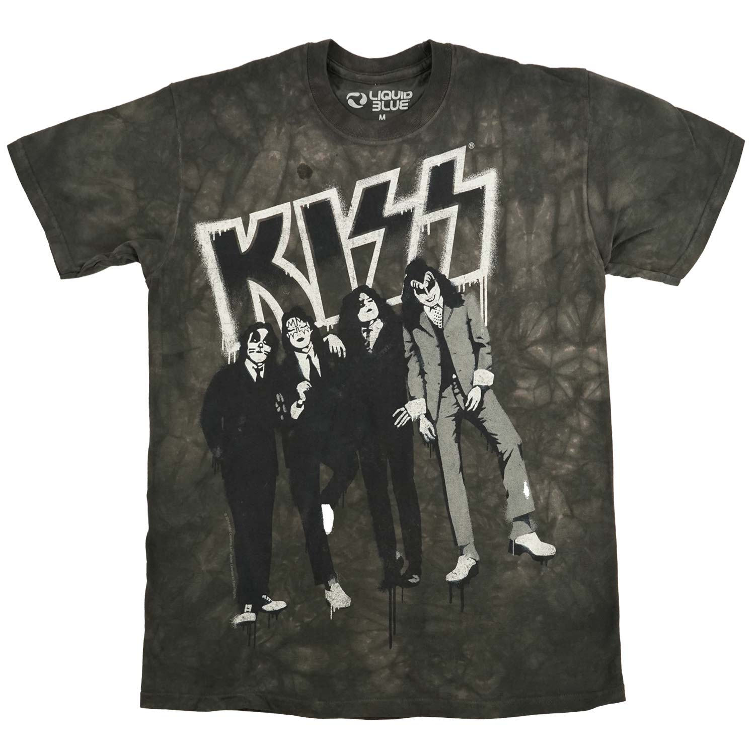 KISS Dressed To Kill Stencil Tie Dye T-shirt Front