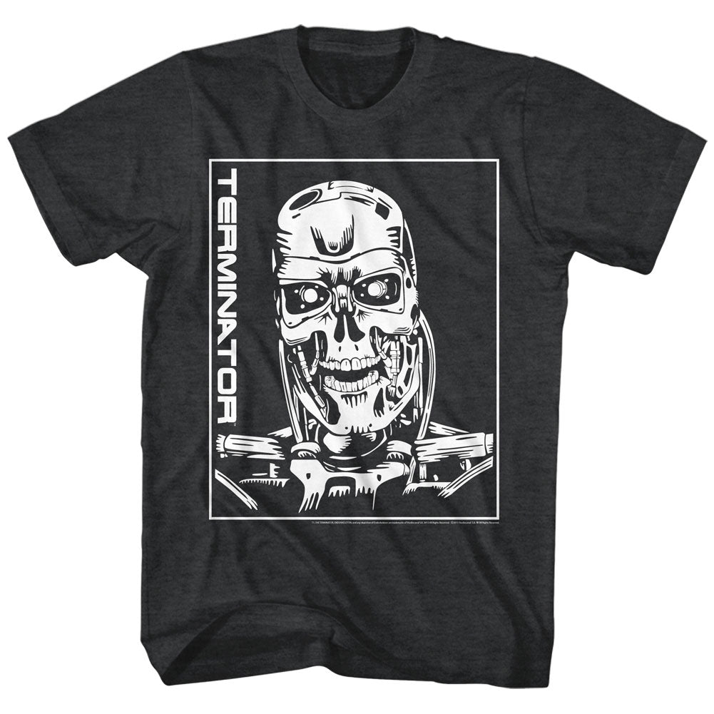 Terminator Machine Skull Slim Fit T-shirt Front