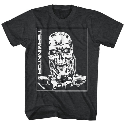 Terminator Machine Skull Slim Fit T-shirt Front