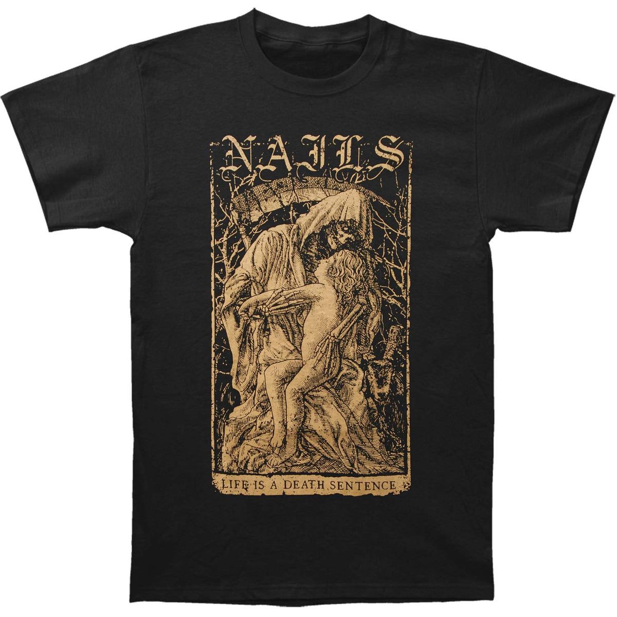 Nails Death Sentence Slim Fit T-shirt Front