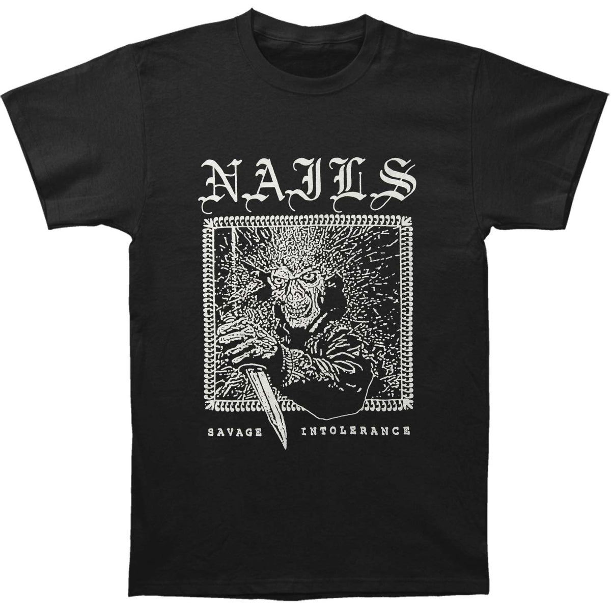 Nails Savage Intolerance Slim Fit T-shirt Front