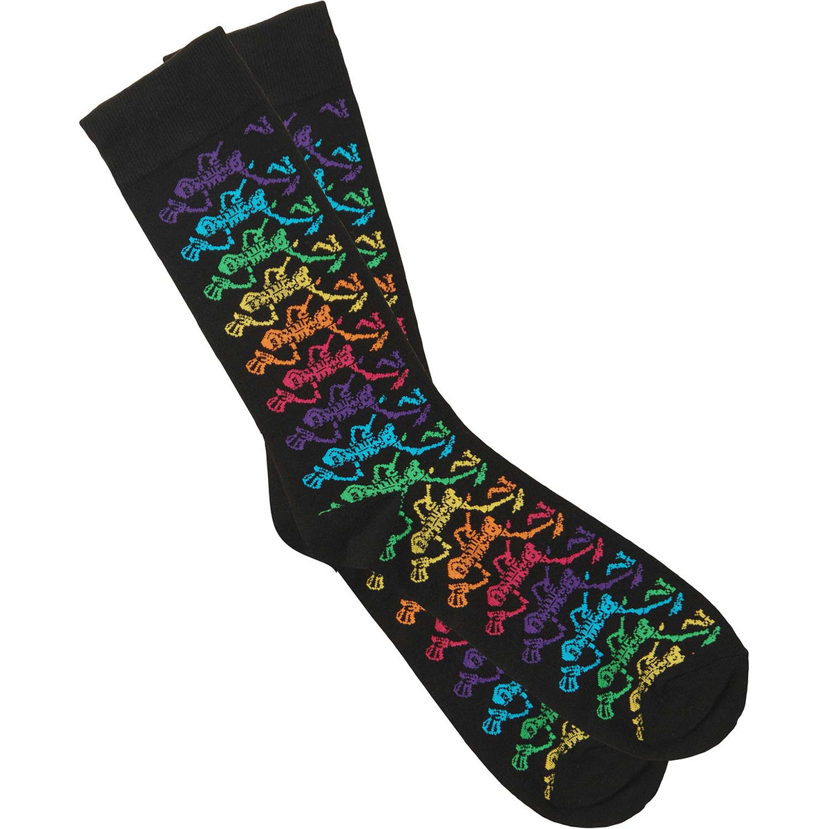 Grateful Dead Rainbow Skeletons Socks Front