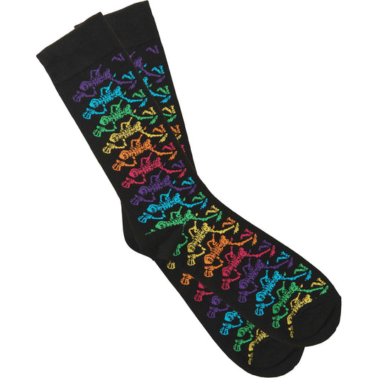 Grateful Dead Rainbow Skeletons Socks Front