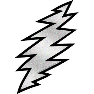 Grateful Dead Lightning Bolt Glitter Sticker Front