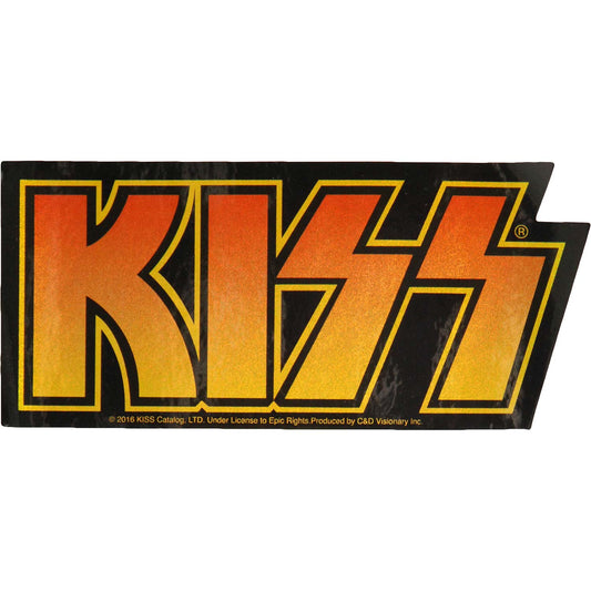 KISS Logo Glitter Sticker Front
