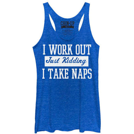 Chin Up Naps - Heather - Racerback Womens Tank
