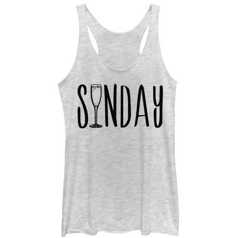 Chin Up Funday - Heather - Racerback Womens Tank
