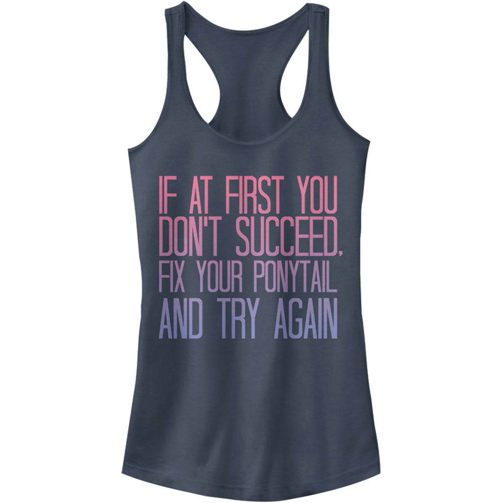 Chin Up Fix That Ponytail - Racerback Womens Tank