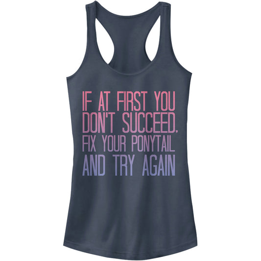 Chin Up Fix That Ponytail - Racerback Womens Tank