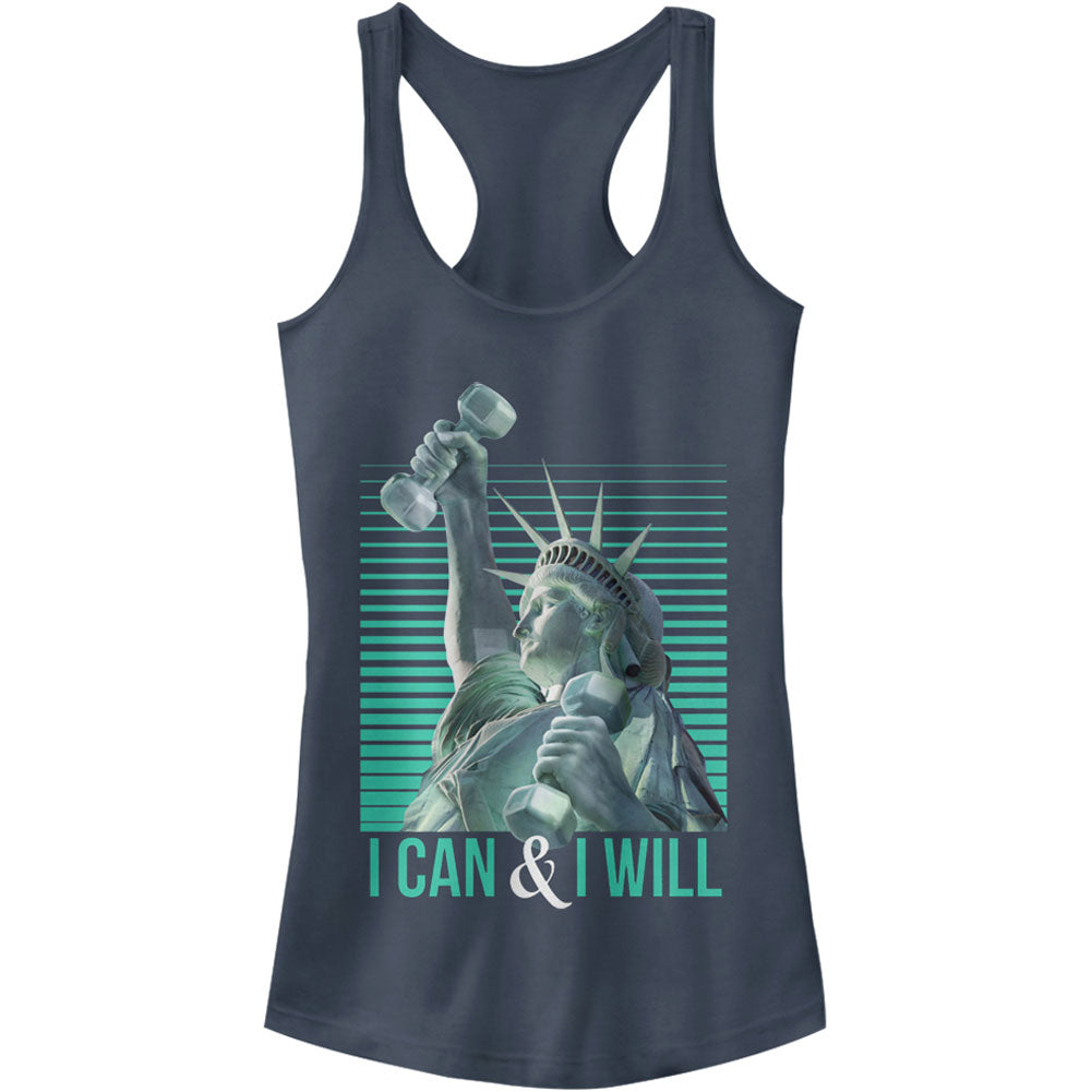 Chin Up Chin Up Liberty Dumbells - Racerback Womens Tank