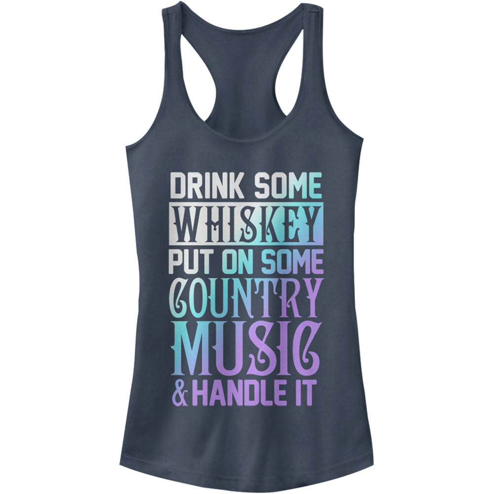 Chin Up Country Music - Racerback Womens Tank