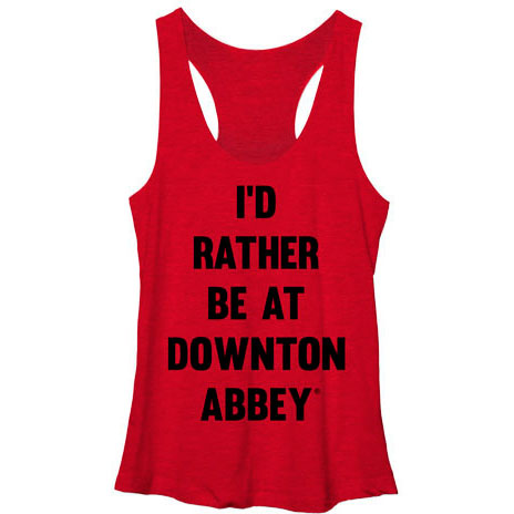 Downton Abbey Rather Be - Heather - Racerback Womens Tank