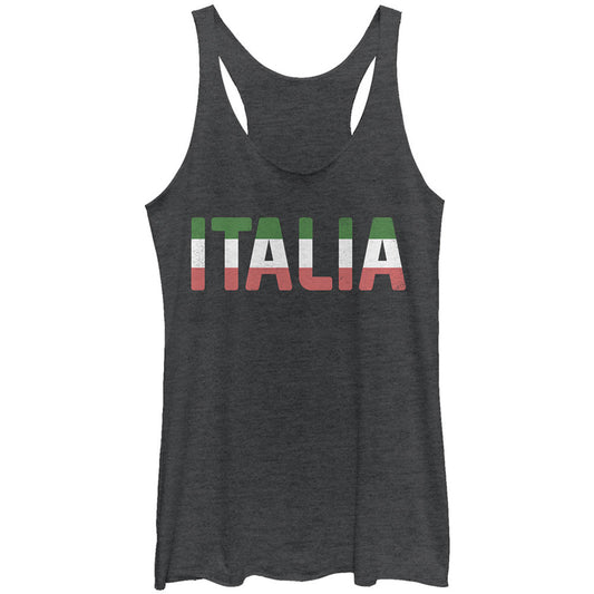 Lost Gods Italia Stripe - Heather - Racerback Womens Tank