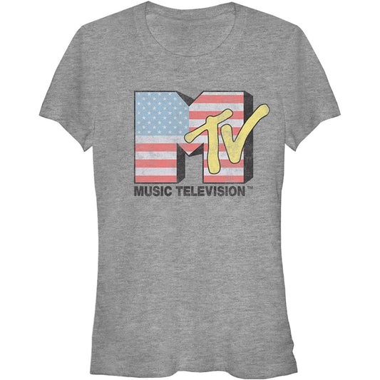 MTV New Flag - Heather Junior Top
