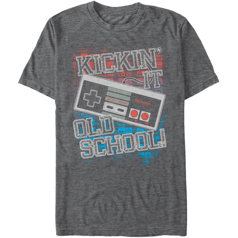 Nintendo Old School Kickin - Heather T-shirt