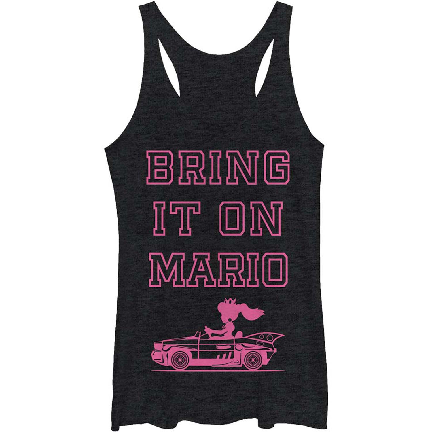 Nintendo Bring It Mario - Heather - Racerback Womens Tank