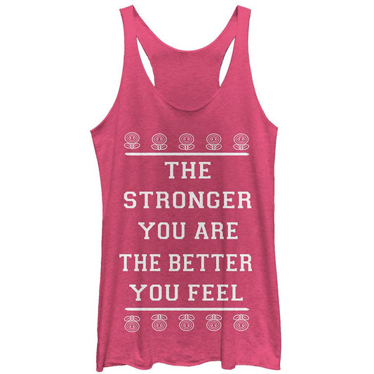Nintendo Better Stronger - Heather - Racerback Womens Tank