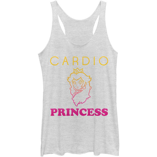 Nintendo Cardio Princess - Heather - Racerback Womens Tank