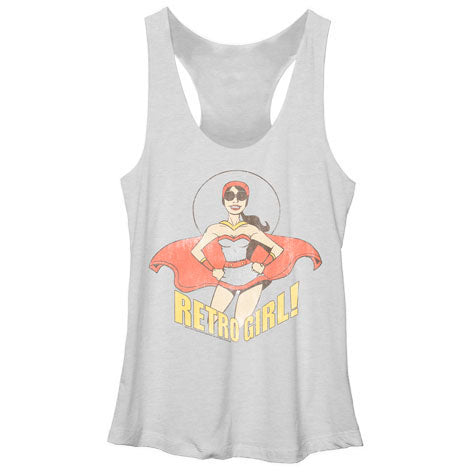 Powers Retro Girl Vintage - Heather - Racerback Womens Tank