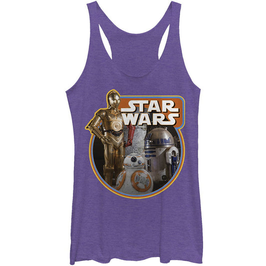 Star Wars These Droids - Heather - Racerback Womens Tank