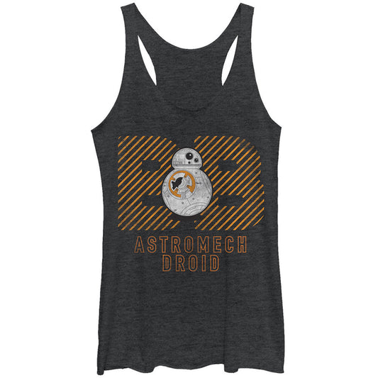 Star Wars BB8 Distress Droid - Heather - Racerback Womens Tank