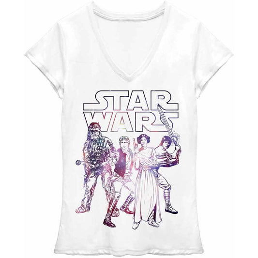Star Wars Rebel Group - Deep V-Neck Junior Top