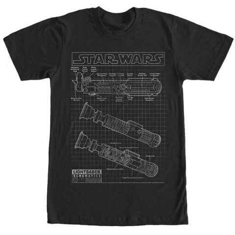 Star Wars Star Wars Saber Schematics T-shirt