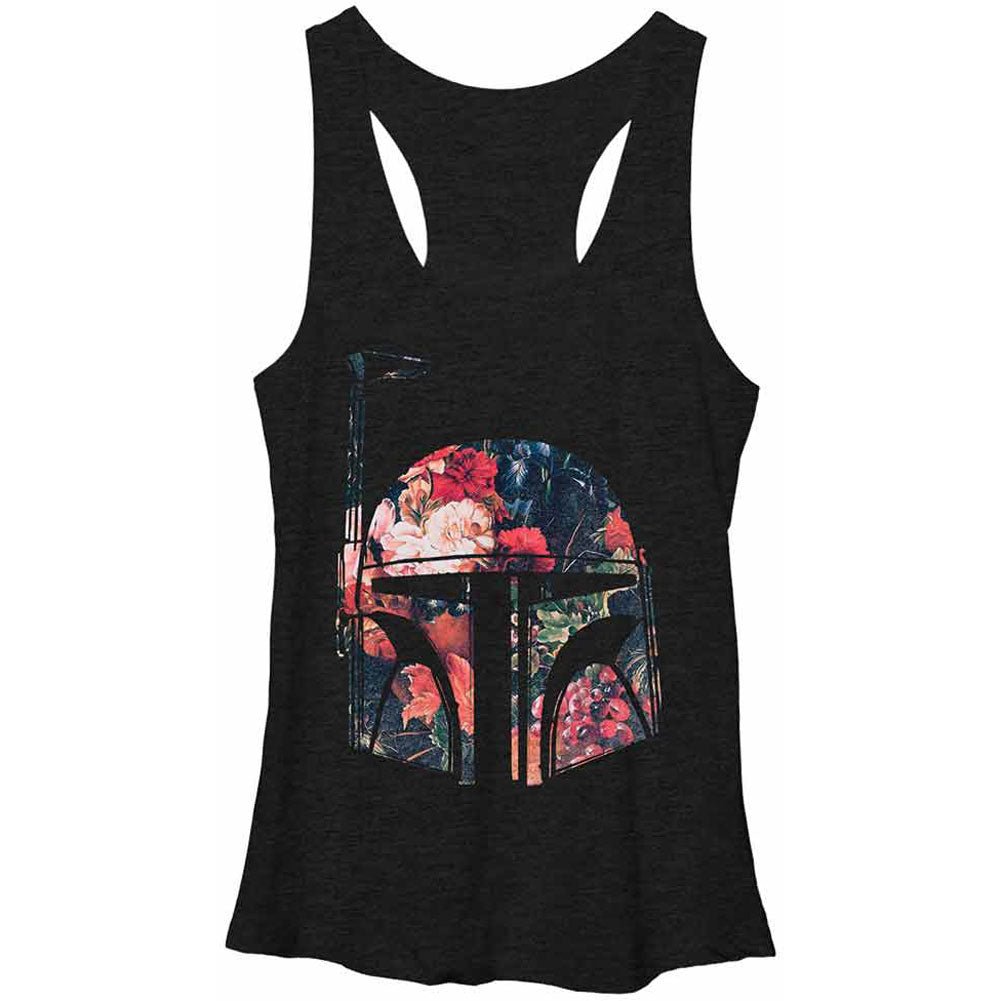 Star Wars Bobba Floral - Heather - Racerback Womens Tank