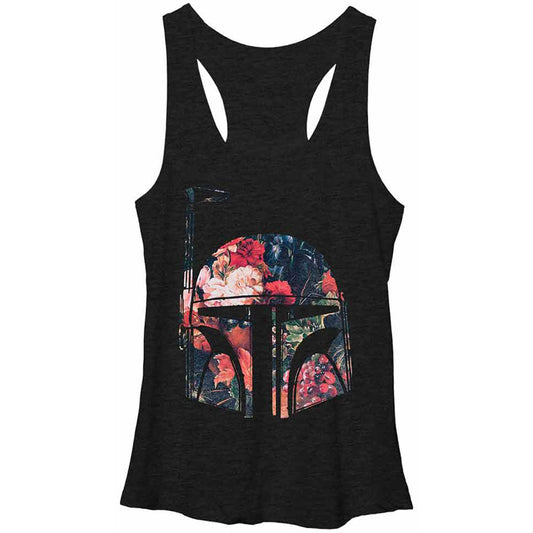 Star Wars Bobba Floral - Heather - Racerback Womens Tank