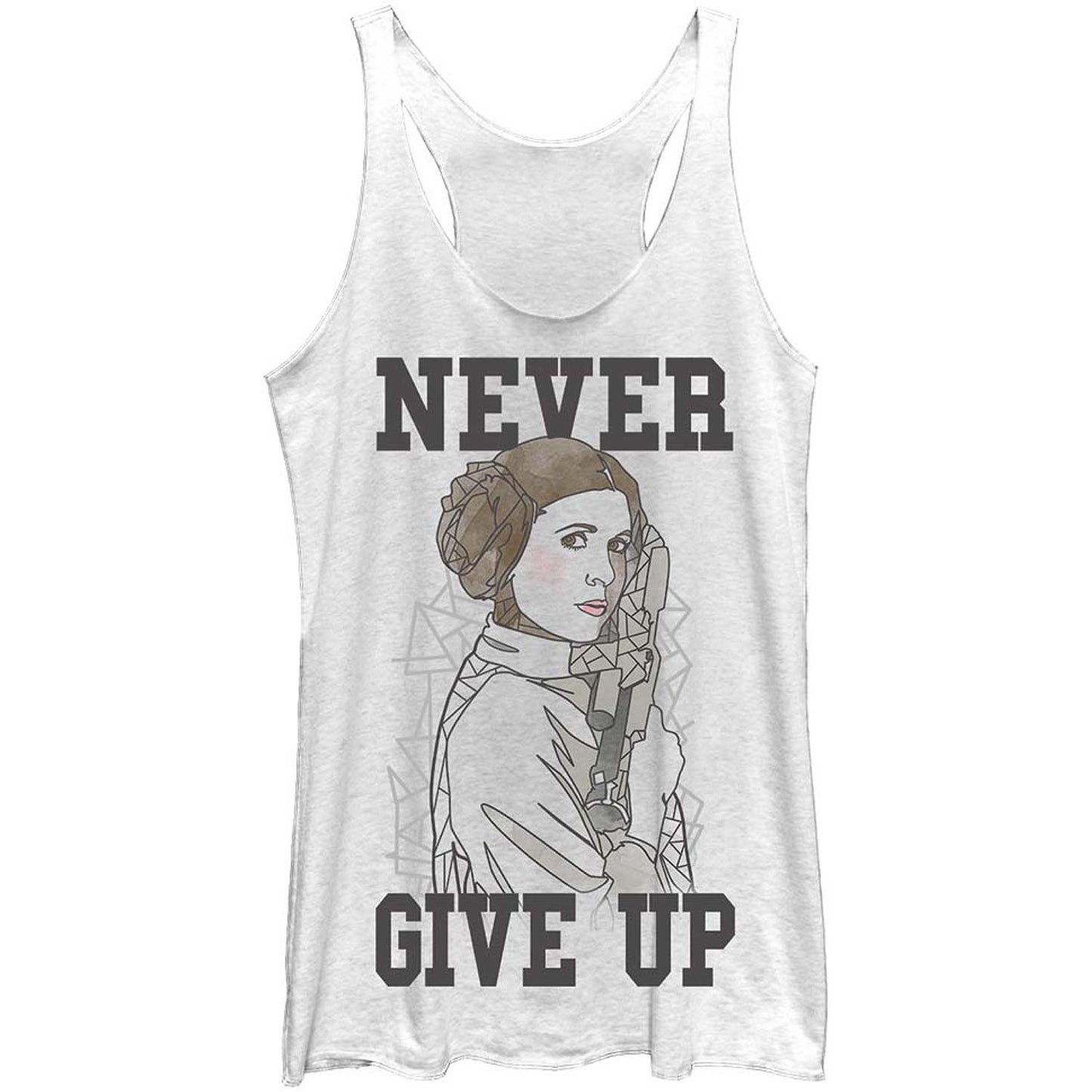 Star Wars Leia Never - Heather - Racerback Womens Tank