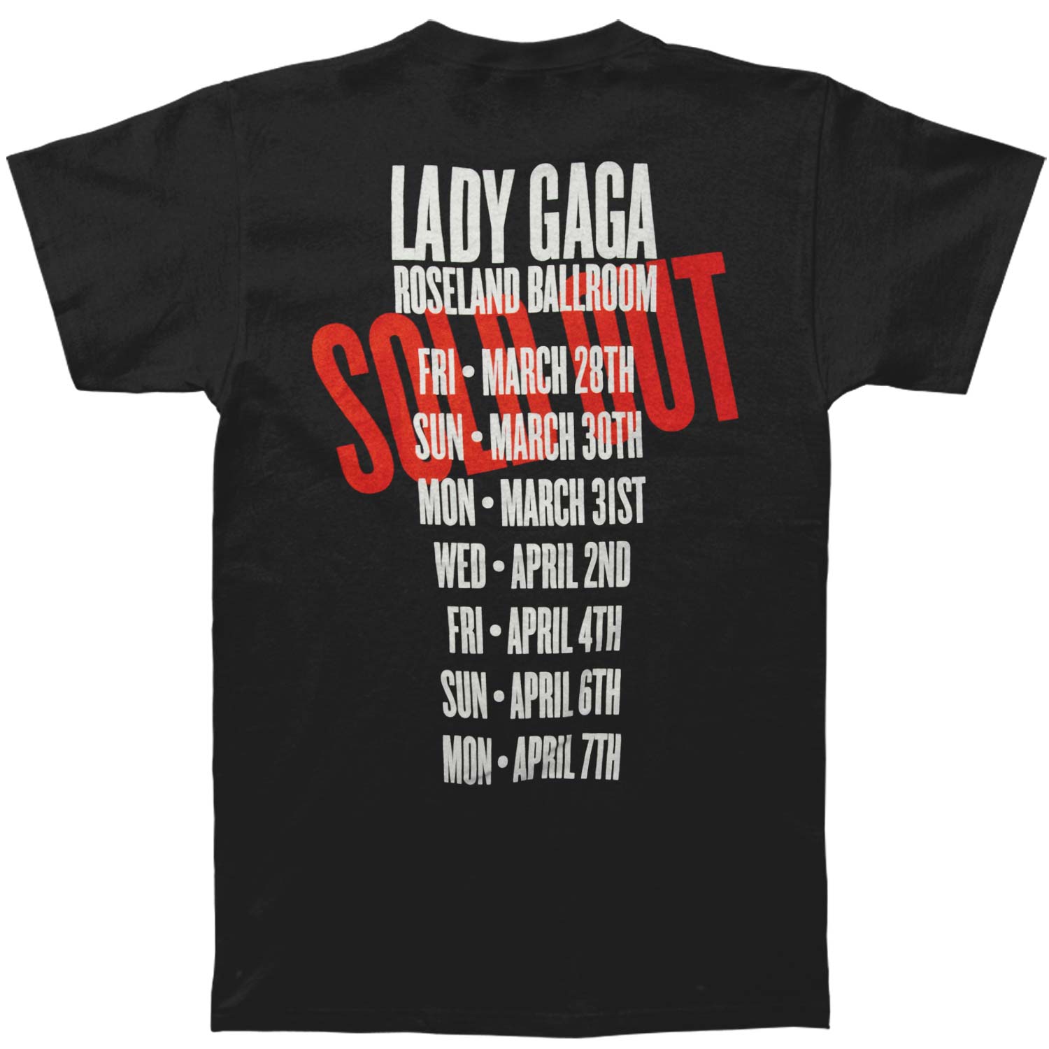 Lady Gaga Final Show Roseland T-shirt | Lady Gaga Merch Store