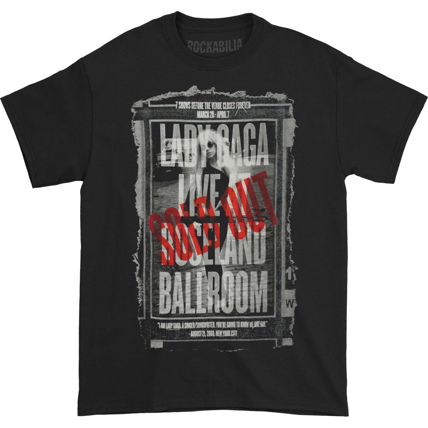 Lady Gaga Final Show Roseland T-shirt | Lady Gaga Merch Store