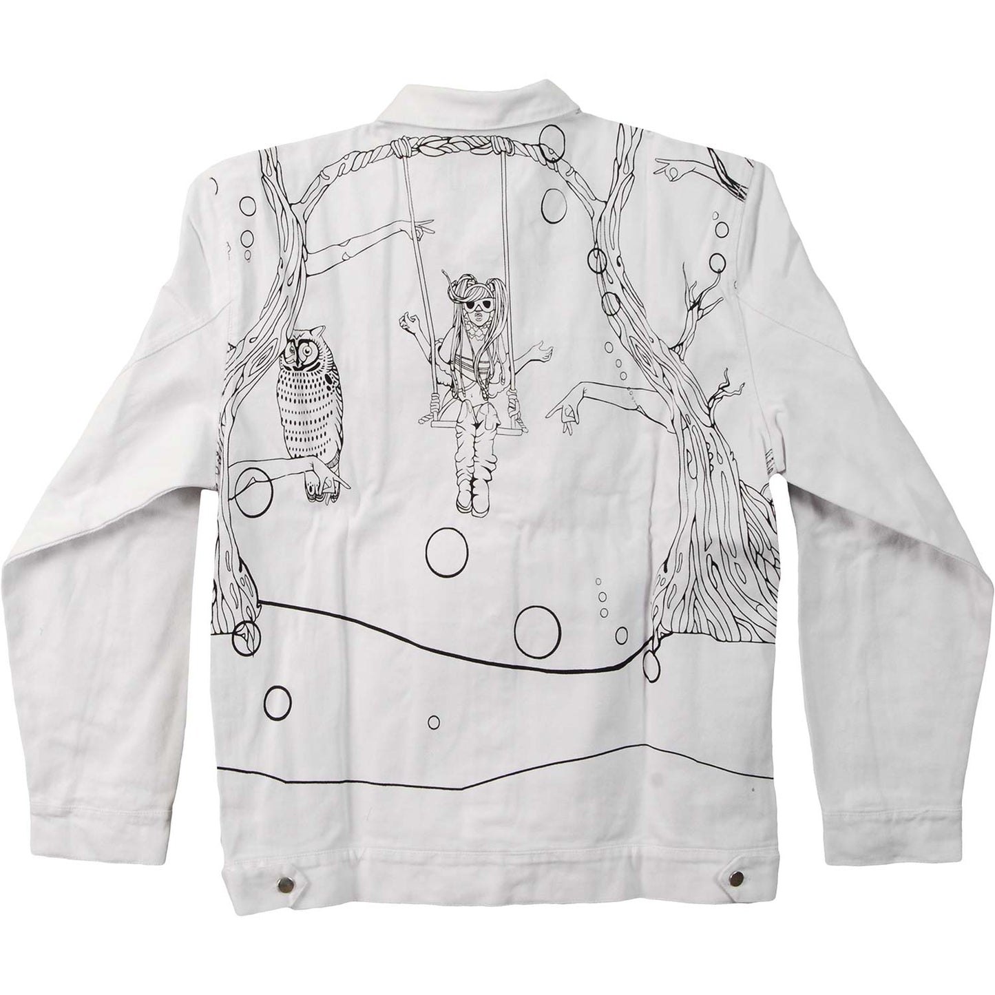 Art Rave Girls White (Only Limited SM And MD Left) Denim Jacket