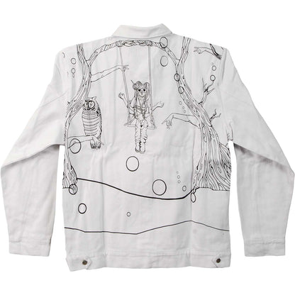 Art Rave Girls White (Only Limited SM And MD Left) Denim Jacket