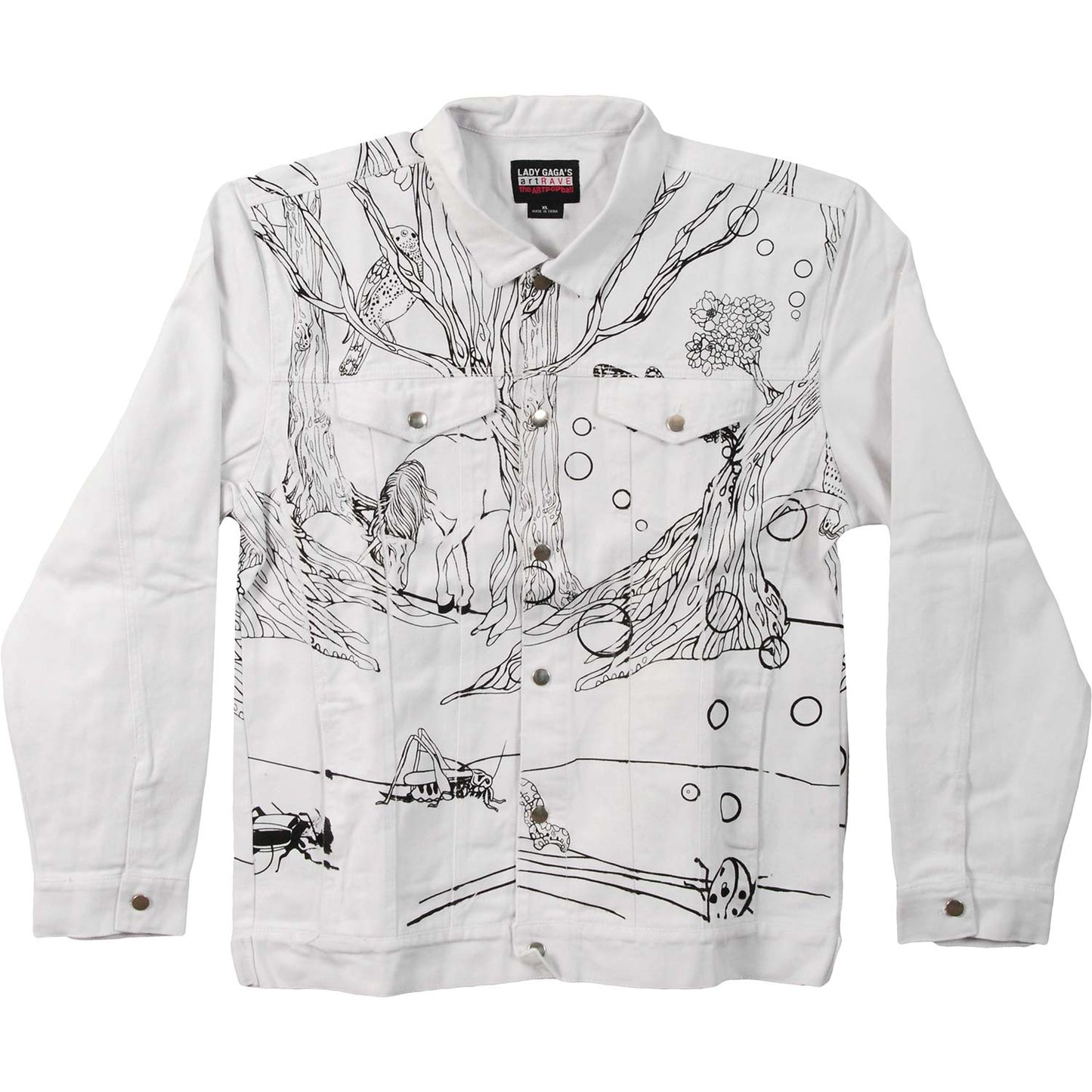 Art Rave Girls White (Only Limited SM And MD Left) Denim Jacket