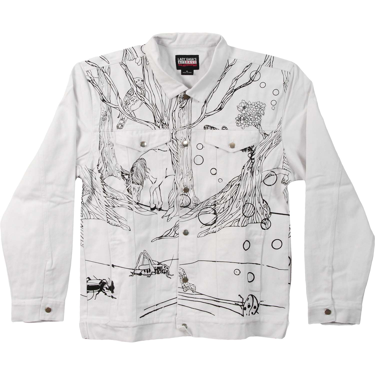 Art Rave Girls White (Only Limited SM And MD Left) Denim Jacket