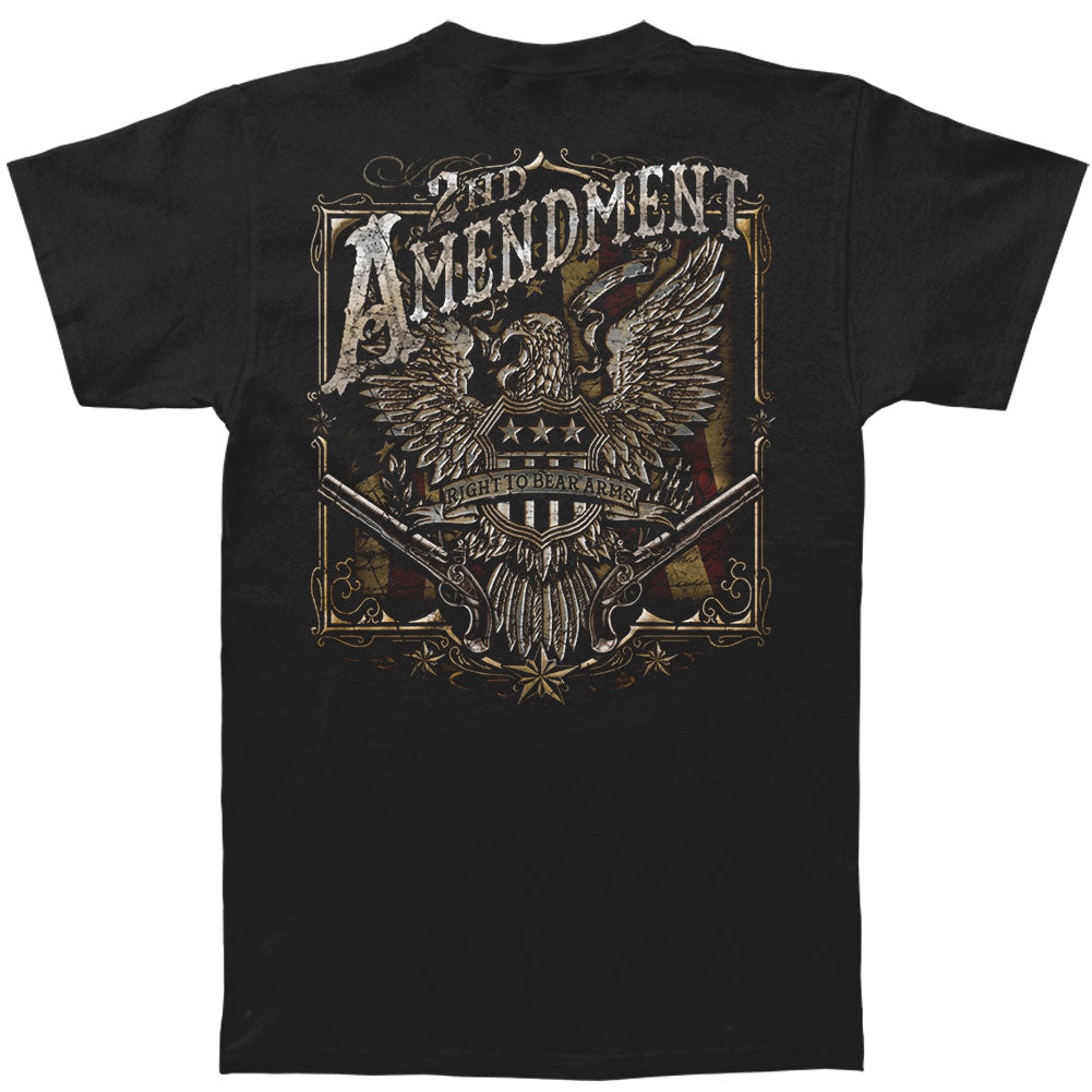 Novelty 2nd Amendment Eagle Silver Foil T-shirt