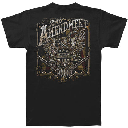 Novelty 2nd Amendment Eagle Silver Foil T-shirt