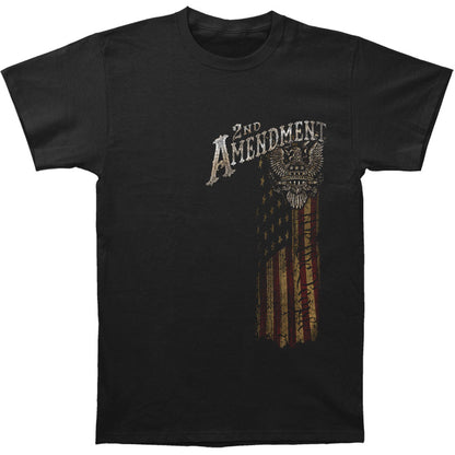 Novelty 2nd Amendment Eagle Silver Foil T-shirt
